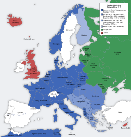 1941 Europe Map